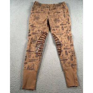 Equine Couture Schooner Breeches Women's 28 Brown Skinny Horseback Riding Ranch